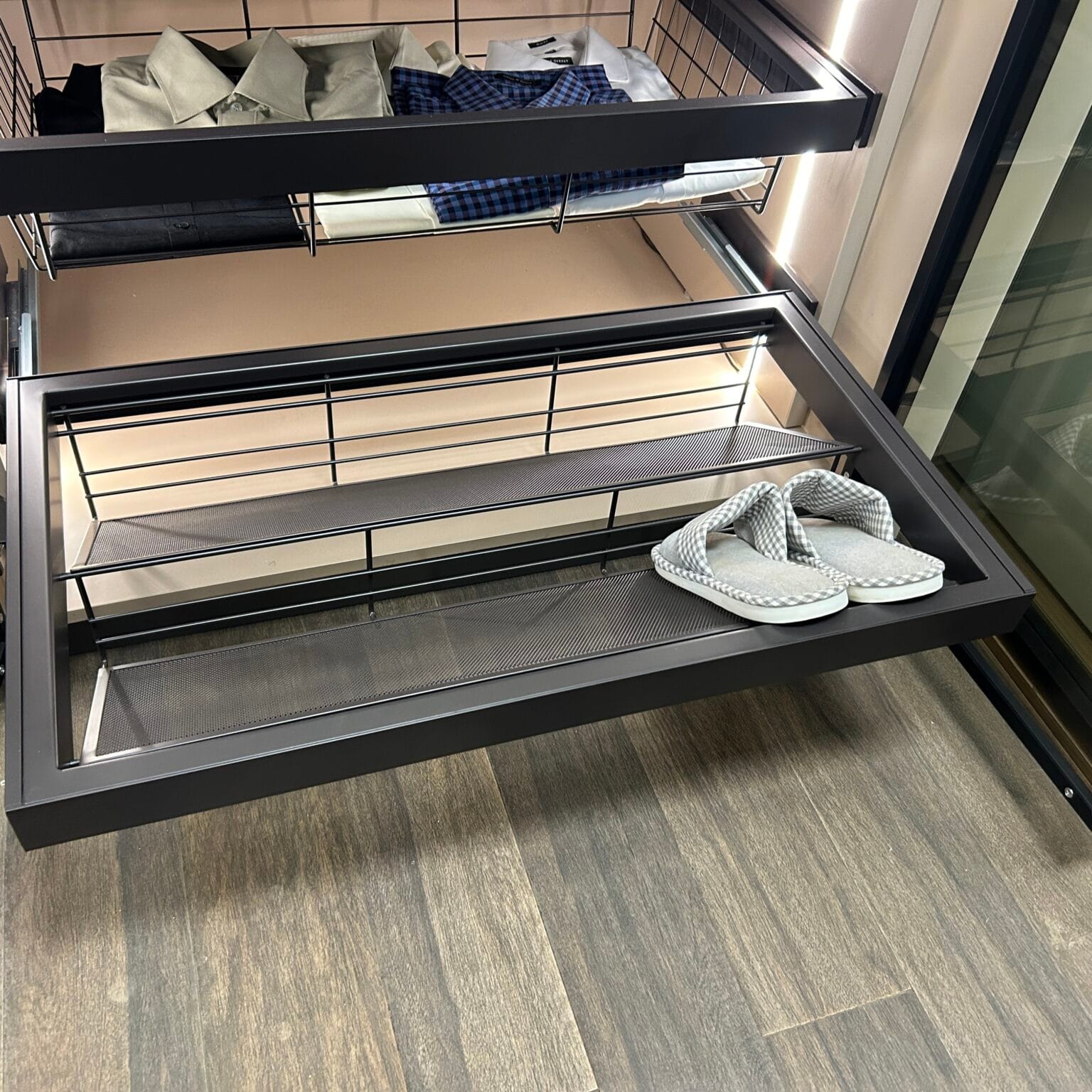 Wardrobe Pullout Shoe Rack (Soft Close)