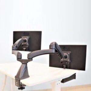 Computer Monitor Arm - Double Arm Extension Edge Mount
