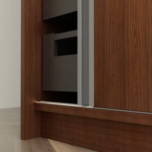 19-25mm Wardrobe Edge Profile with Inset Handle