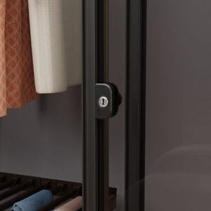 Walk-in Sliding Push Lock - Glass / Wood