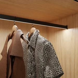 Wardrobe Rail Fittings – Rectangular  With Luminor 16