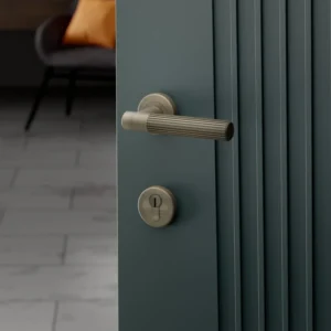 Mortise Door Handle Brass Zen - On Rose 50mm