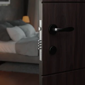 Mortise Door Handle Brass Zen – On Rose 60mm