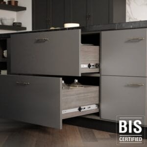 Premium Sleek Telescopic Drawer Slide 35kg - Soft Close