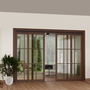 2 Way Syncro Sliding Partition System 100 - Soft Close (For Wood 2+2 doors)