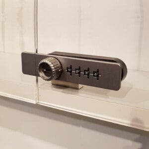 4 Digit Combination Lock - Zinc Double Glass Door