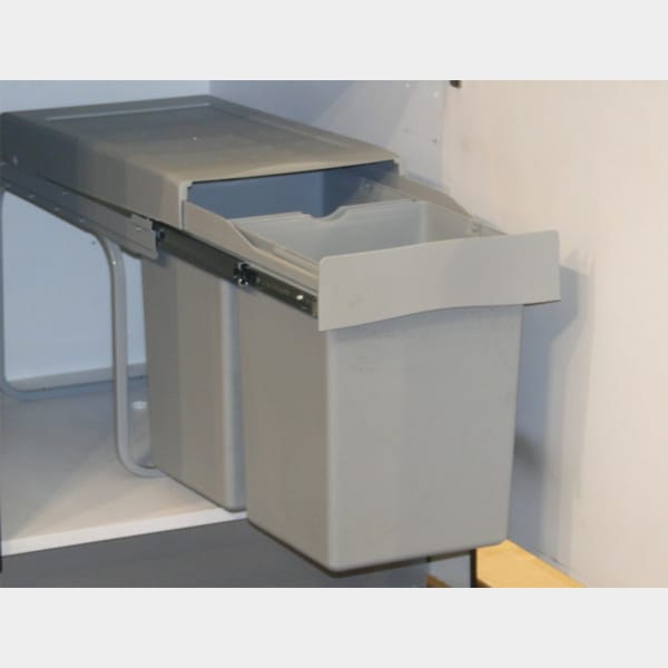 Pull Out Double Waste Bin - 28 Litres