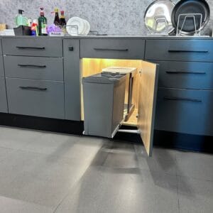 Auto Pull Out Double Waste Bin - 28 Ltrs