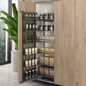 Kitchen Pantry Unit - Soft Close (Complete System Mechanism & Flat Base Basket)