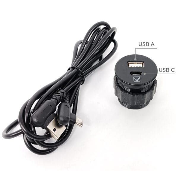USB A & C Type Round Table Socket