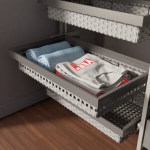Wardrobe Pullout 2 - Basket Wicker (Soft Close)