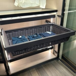 Wardrobe Pullout Basket - Wicker - Soft Close