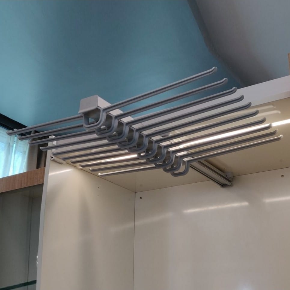 Wardrobe Pullout Hanger - Trouser / Saree - Double